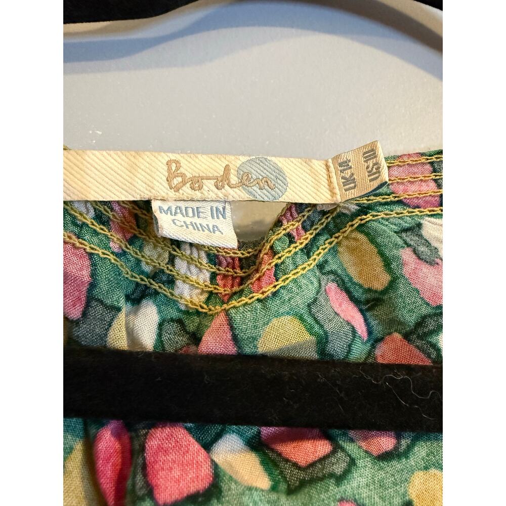 Boden Printed Viscose Blouse Womens Multicolor Long Sleeve Top - Picture 3 of 4